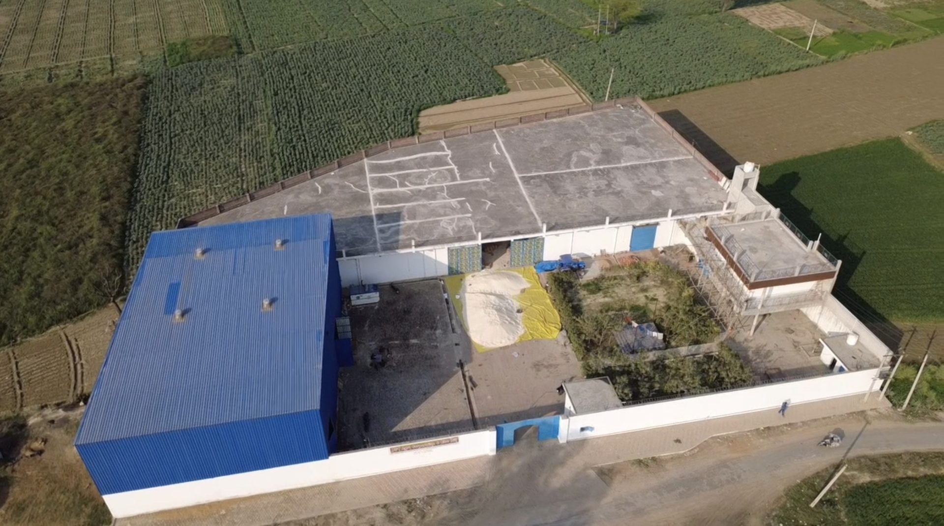 Aerial view of BST Agro Corporation warehouse and mill compound